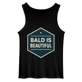 Männer Glatze Geschenkidee Bald Is Beautiful - Gildan Männer Tank Top - Schwarz - Vorne - AI Model Male 185 dark (185cm)