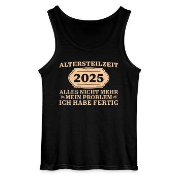 Angehender Ruhestand Kollege Altersteilzeit 2025 - Gildan Männer Tank Top - Schwarz - Vorne - AI Model Male 185 dark (185cm)