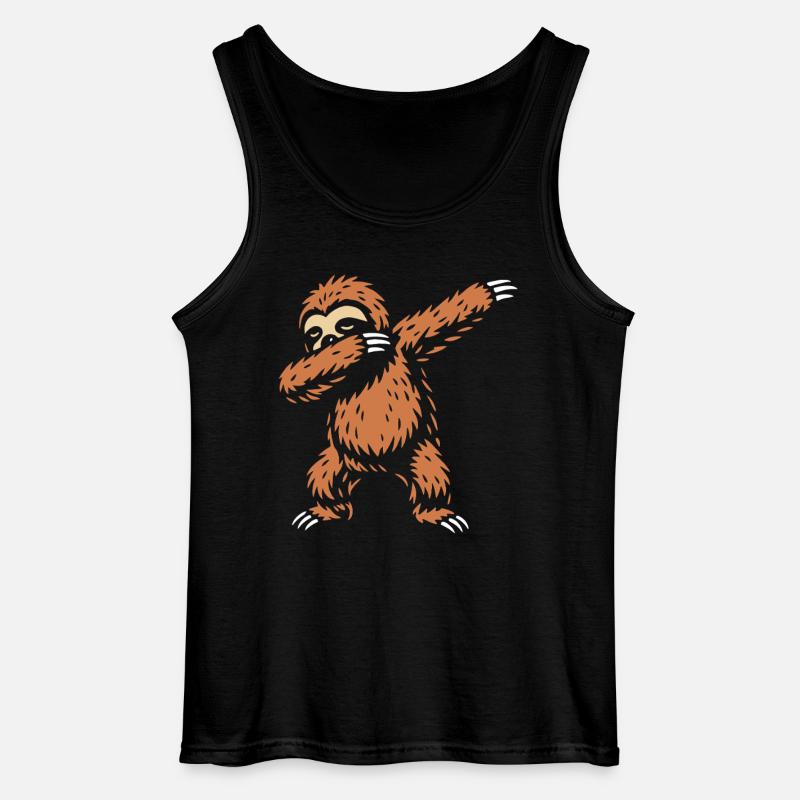 Dabbing Sloth - Dab Dance - Gift - Gildan Men’s Tank Top - black