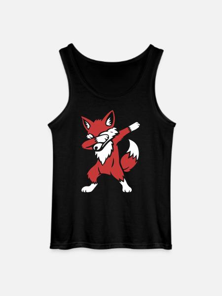 Dabbing Fox - Dab Dance - Gift - Gildan Men’s Tank Top - black