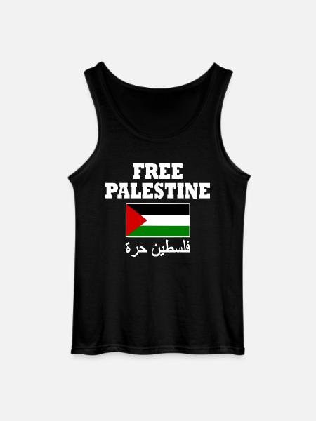 Free palestine - Gildan Men’s Tank Top - black