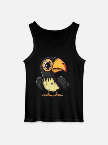 Toucan Bird Halloween Funny Zombie - Gildan Men’s Tank Top - black