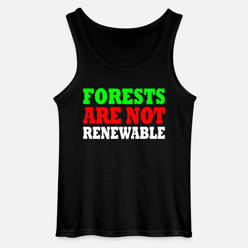 forests are not renewable - Gildan Männer Tank Top - Schwarz