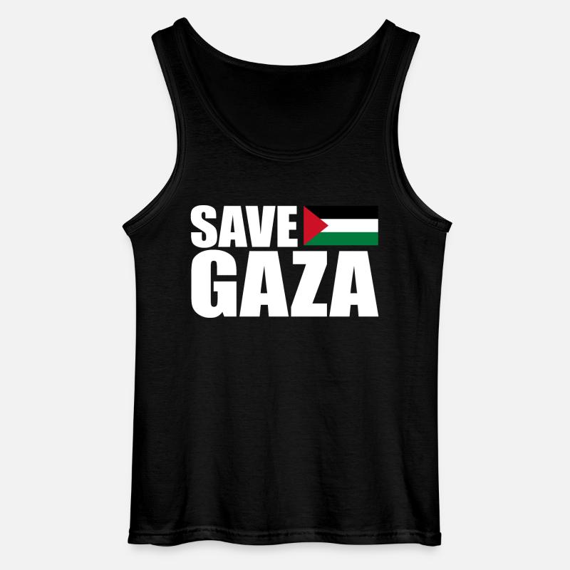 Save gaza - Gildan Männer Tank Top - Schwarz