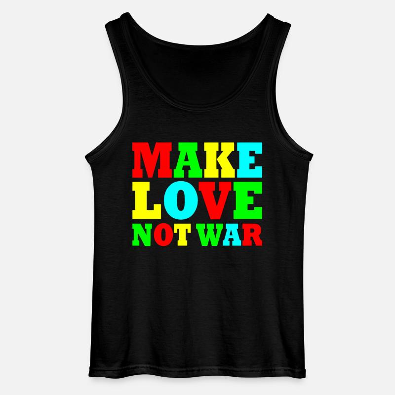 Make love not war - Gildan tanktop til mænd - sort