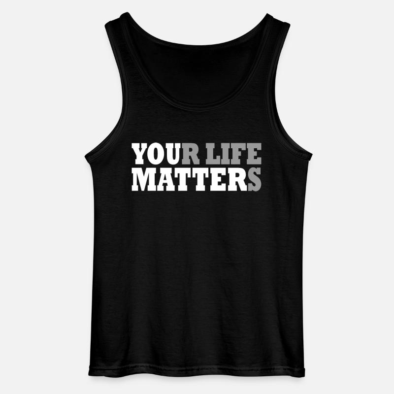 your life matters - Gildan Männer Tank Top - Schwarz
