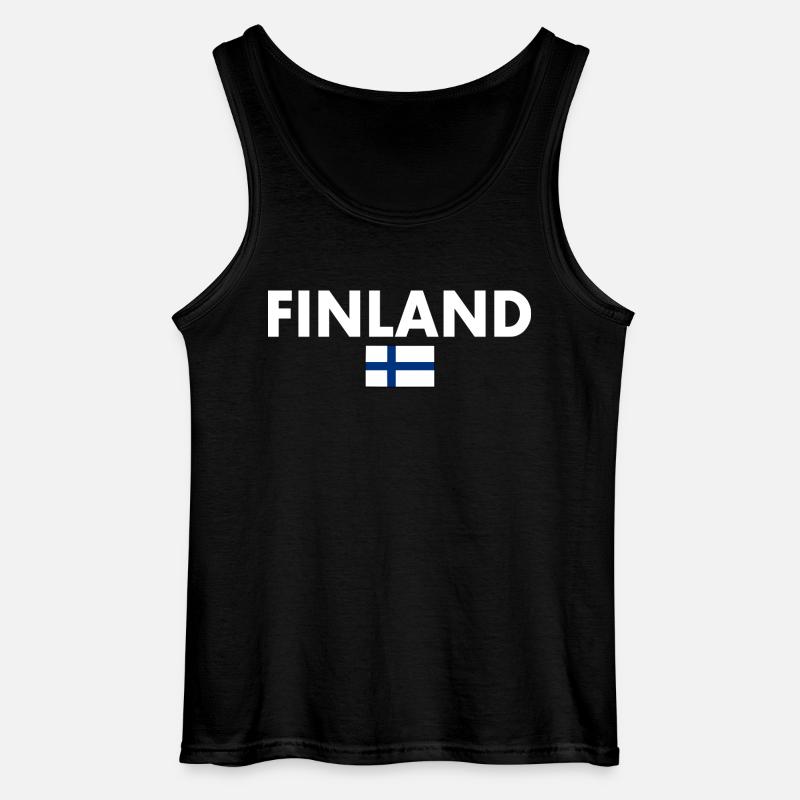 Finnland - Gildan Männer Tank Top - Schwarz
