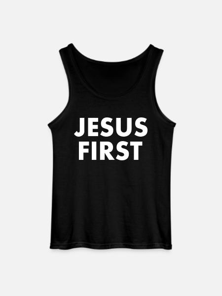 Jesus first - Gildan Men’s Tank Top - black