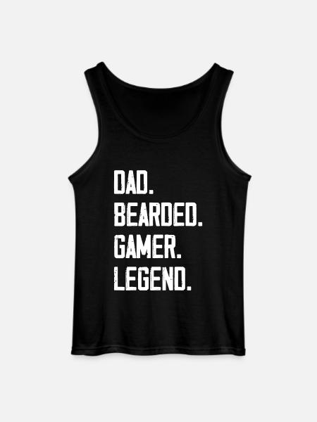 Dad Bearded Gamer Legend - Gildan Men’s Tank Top - black
