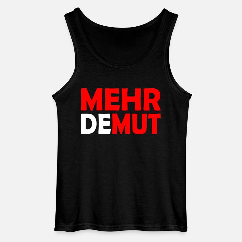 Demut - Gildan Männer Tank Top - Schwarz