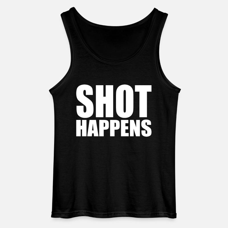 Shot happens - Gildan Männer Tank Top - Schwarz