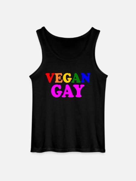 Vegan gay - Gildan Men’s Tank Top - black