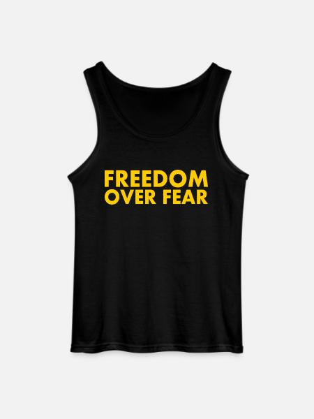 Freedom over fear - Gildan Men’s Tank Top - black
