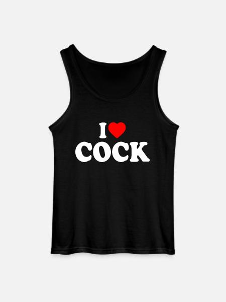 I love cock - Gildan Men’s Tank Top - black