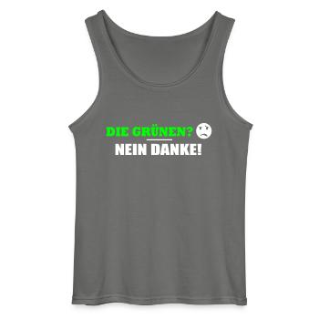 DIE GRÜNEN NEIN DANKE - Gildan Männer Tank Top - Anthrazit - Vorne - AI Model Male 185 dark (185cm)