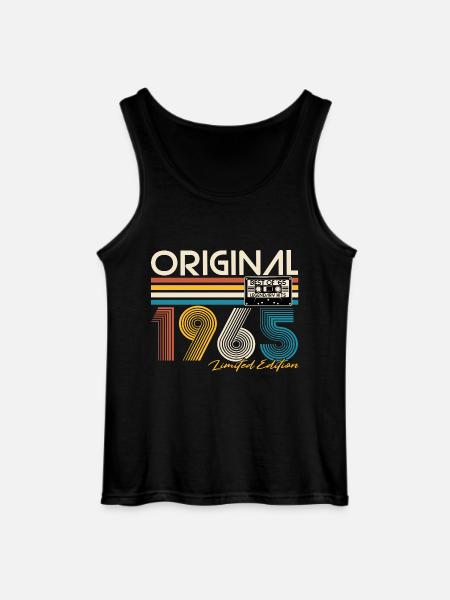 1965 Vintage Vintage Fødselsdag Retro Gave - Gildan tanktop til mænd - sort