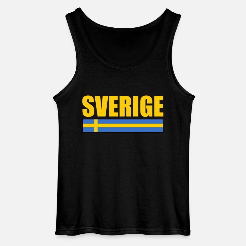 sverige - Gildan Männer Tank Top - Schwarz