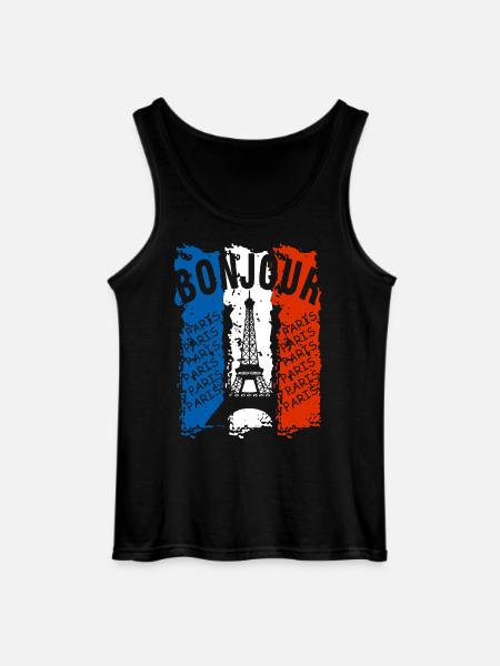 flag of France - Gildan Men’s Tank Top - black