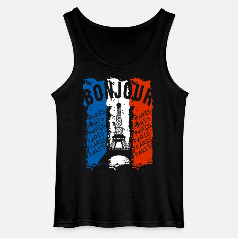 Flagge Frankreichs - Gildan Männer Tank Top - Schwarz