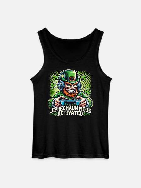 Saint-Patrick : mode Leprechaun Gamer activé - Débardeur Gildan Homme - noir
