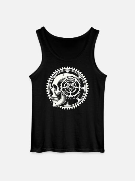 Bicycle Skull Gear Adventure - Gildan Men’s Tank Top - black