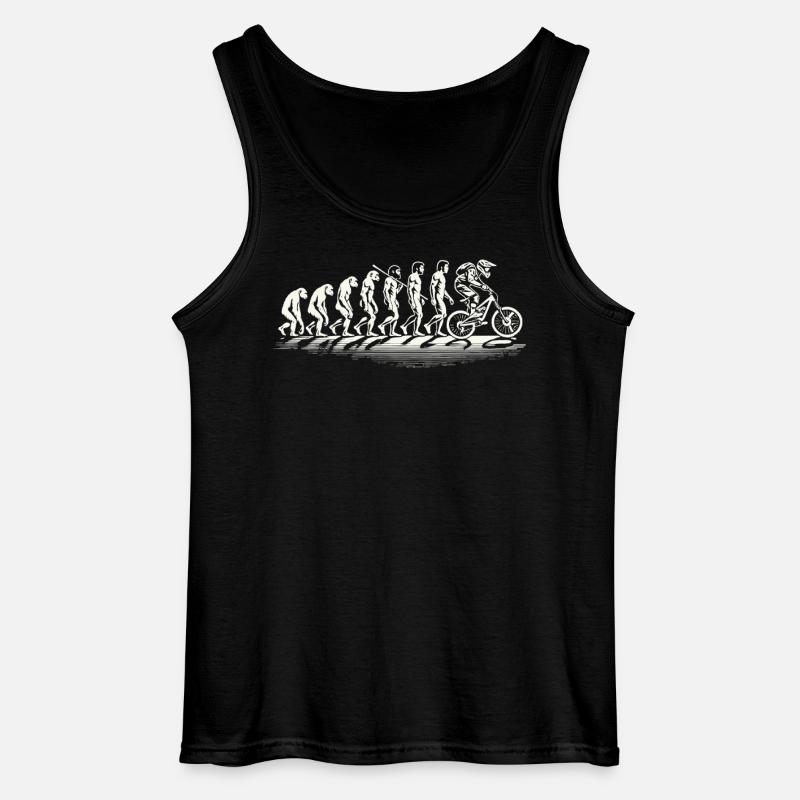 Evolution Bicycle VTT Cyclisme Humour - Débardeur Gildan Homme - noir