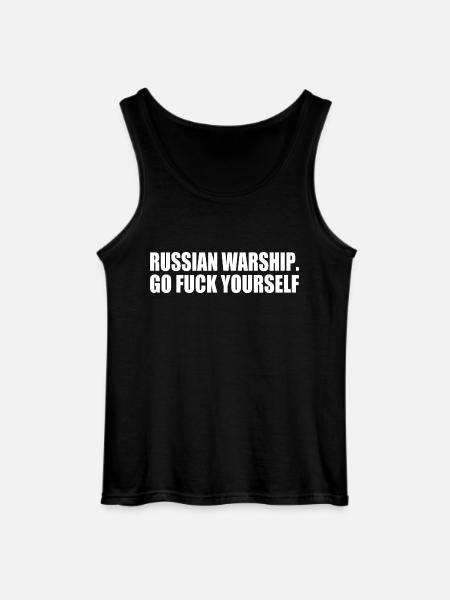russian warship go f yourself - Gildan Men’s Tank Top - black