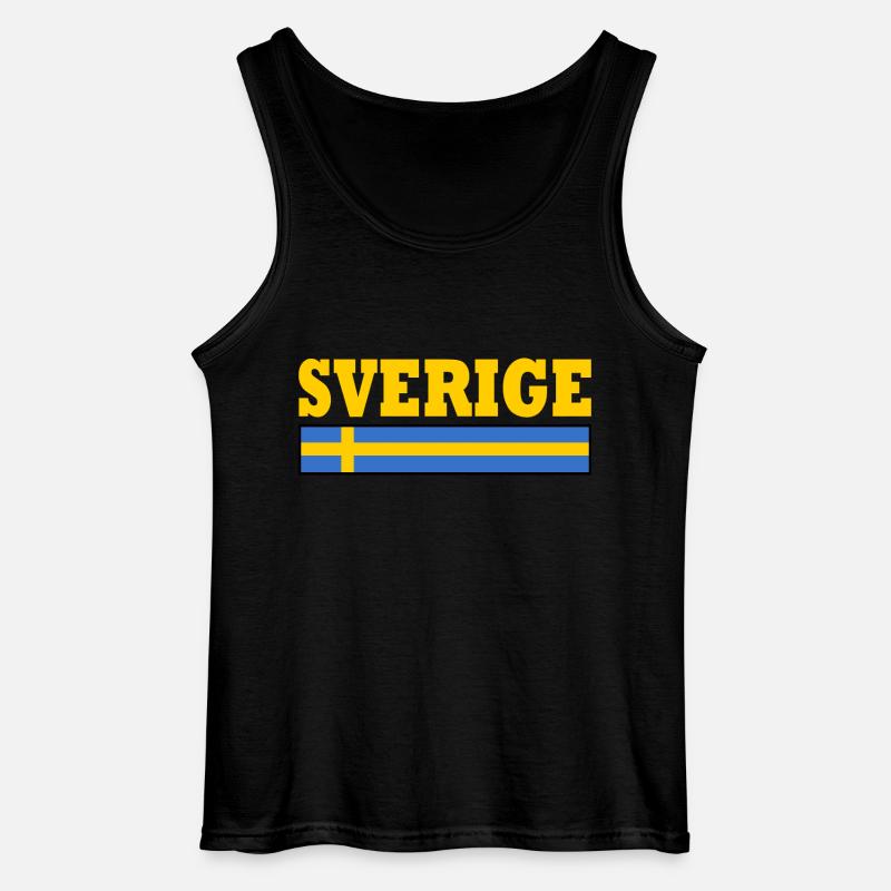 Sverige - Canotta da uomo Gildan - nero