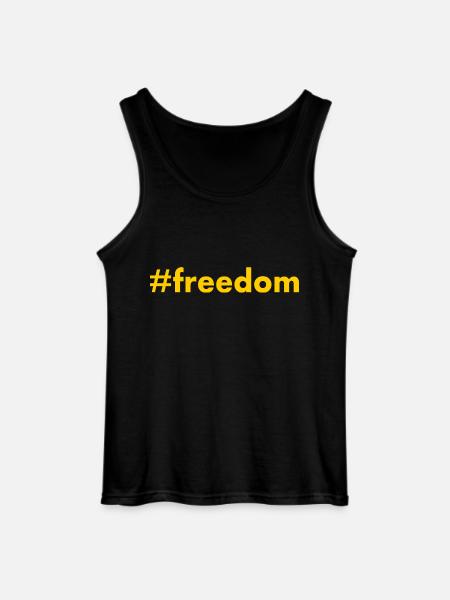 FREEDOM - Gildan Men’s Tank Top - black
