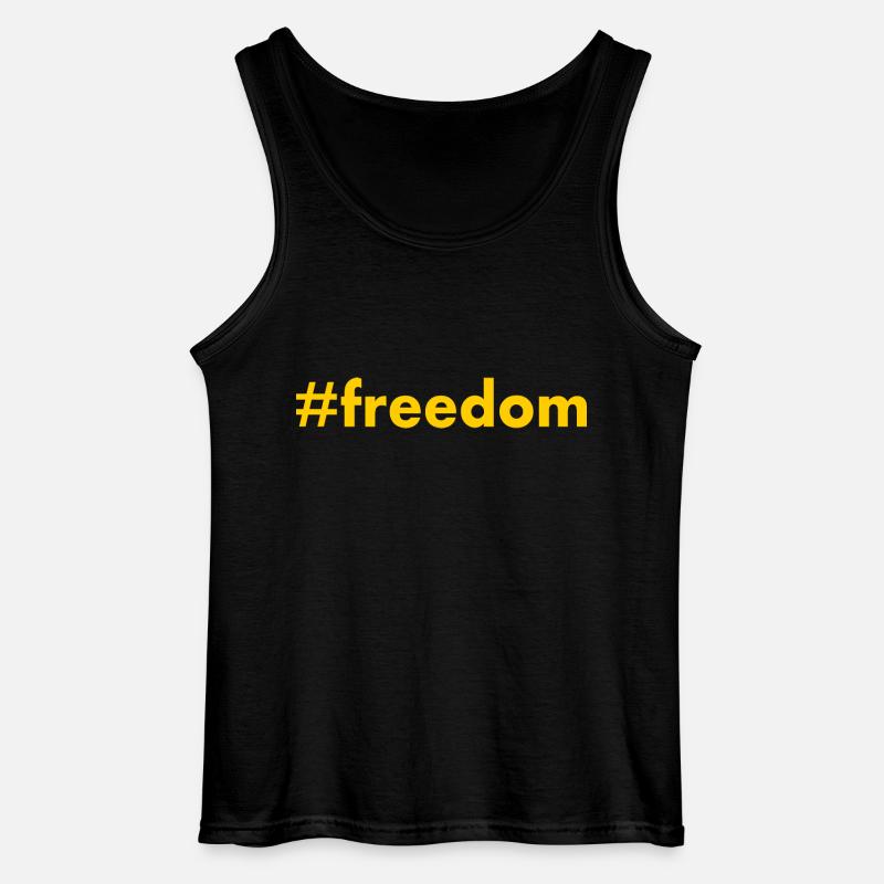 FREEDOM - Gildan Men’s Tank Top - black