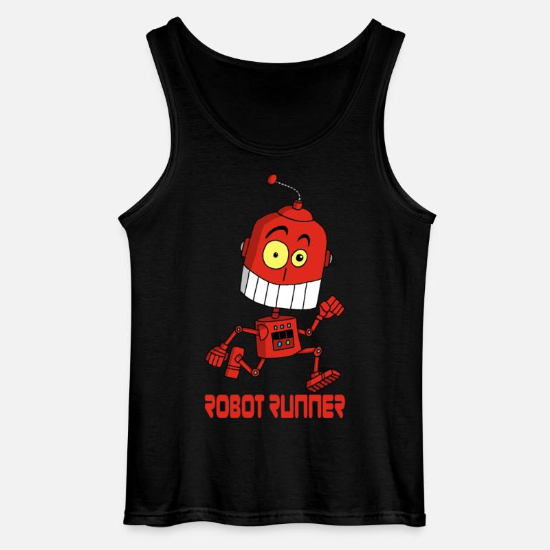 Roboter-Läufer - Gildan Männer Tank Top - Schwarz
