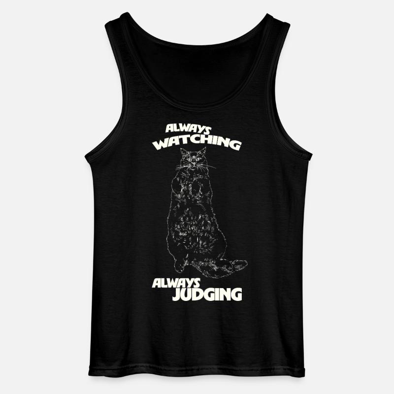 IMMER BEOBACHTEND, IMMER URTEILEND - Gildan Männer Tank Top - Schwarz
