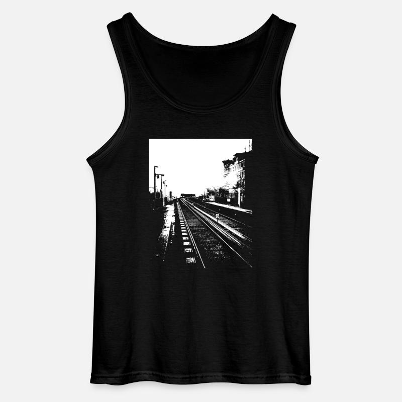 U-Bahn - Gildan Männer Tank Top - Schwarz