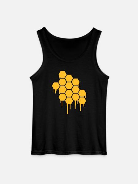 Honeycombs Pattern - Gildan Men’s Tank Top - black