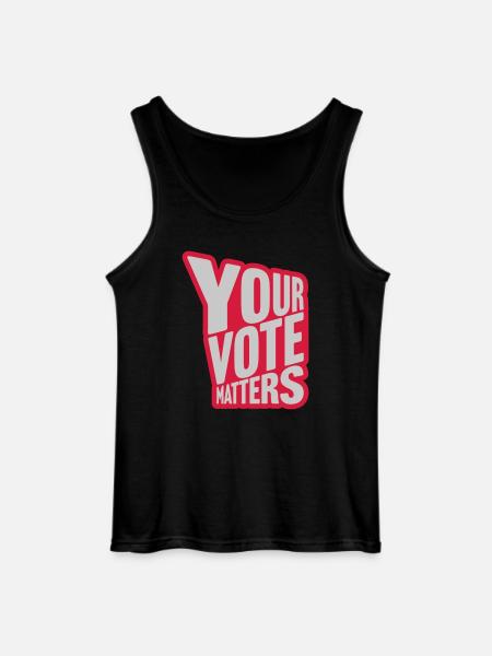your vote matters quote - Gildan Men’s Tank Top - black