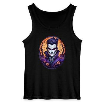 Gruseliges Halloween-partykostüm Vampir - Gildan Men’s Tank Top - black - Front - AI Model Male 185 dark (185cm)