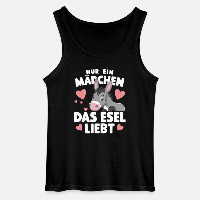 Esel Eselchen Maultier Muli - Gildan Männer Tank Top - Schwarz