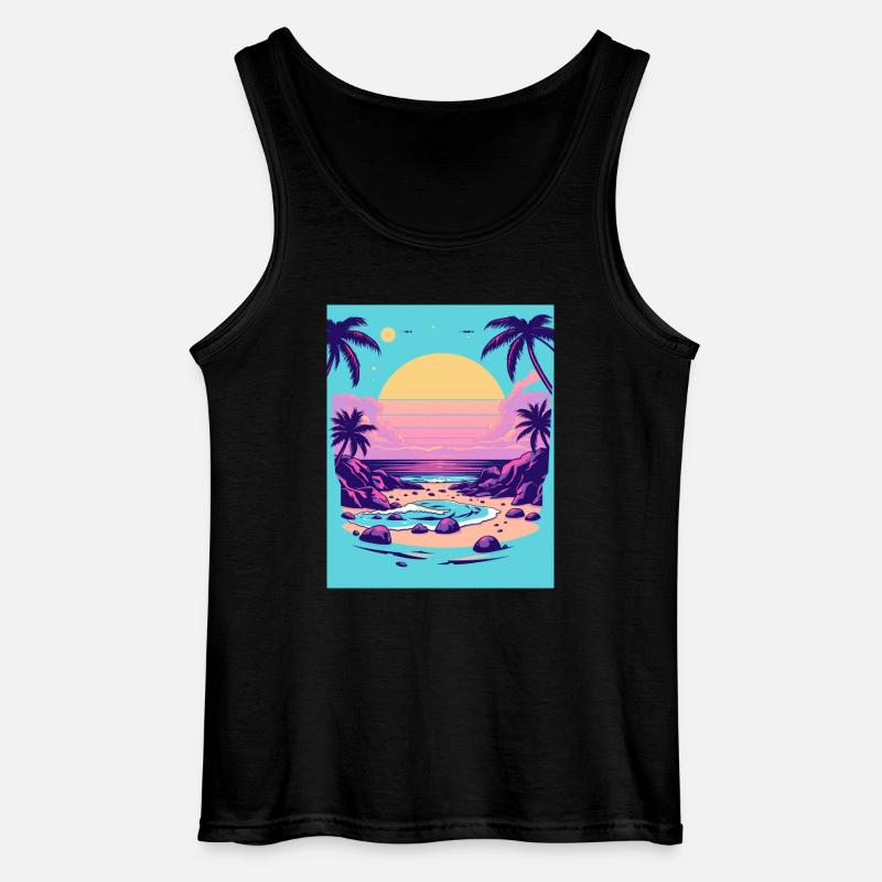 Sunset Serenity - Gildan Männer Tank Top - Schwarz