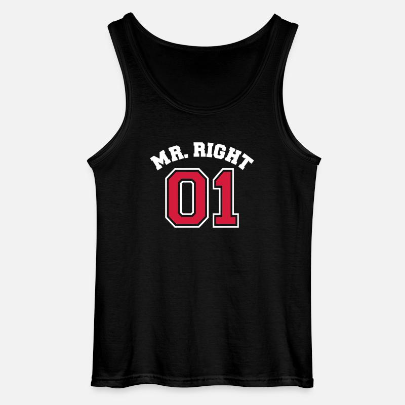 Mr. Right 01 - Gildan Männer Tank Top - Schwarz