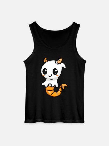 Seahorse Halloween Funny Ghost - Gildan Men’s Tank Top - black
