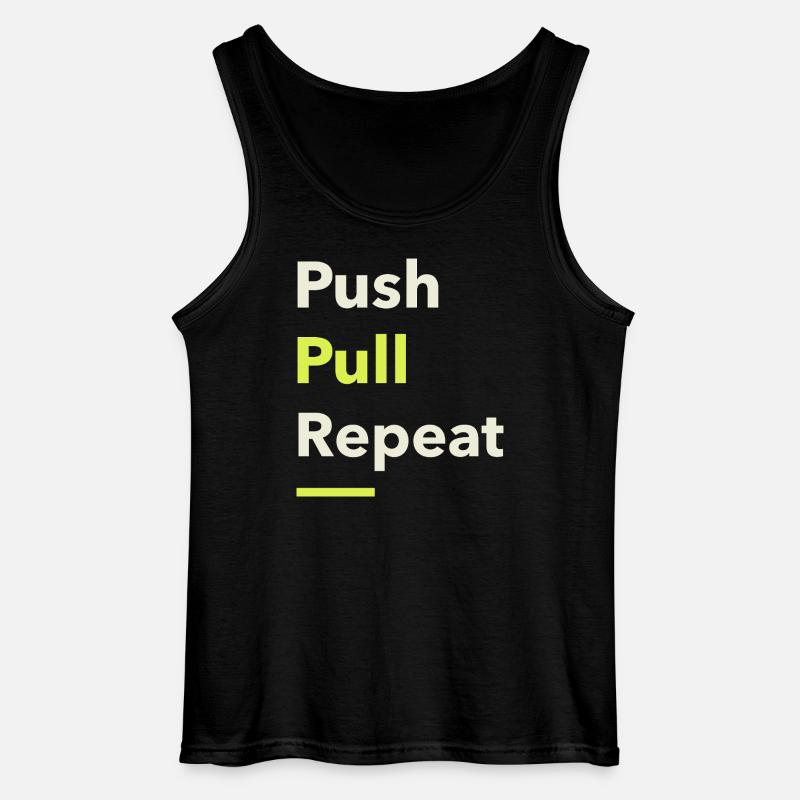Push Pull Repeat - Gildan Men’s Tank Top - black