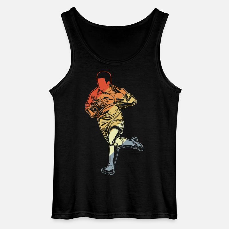 Rugby Sketch - Gildan Men’s Tank Top - black