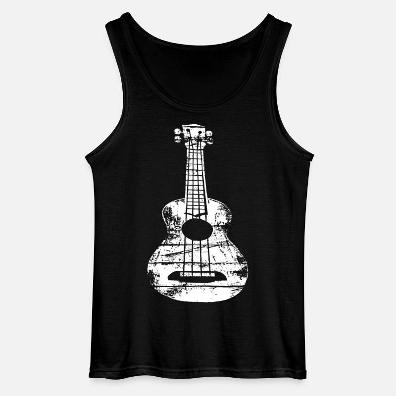 Ukulele Skizze - Gildan Männer Tank Top - Schwarz
