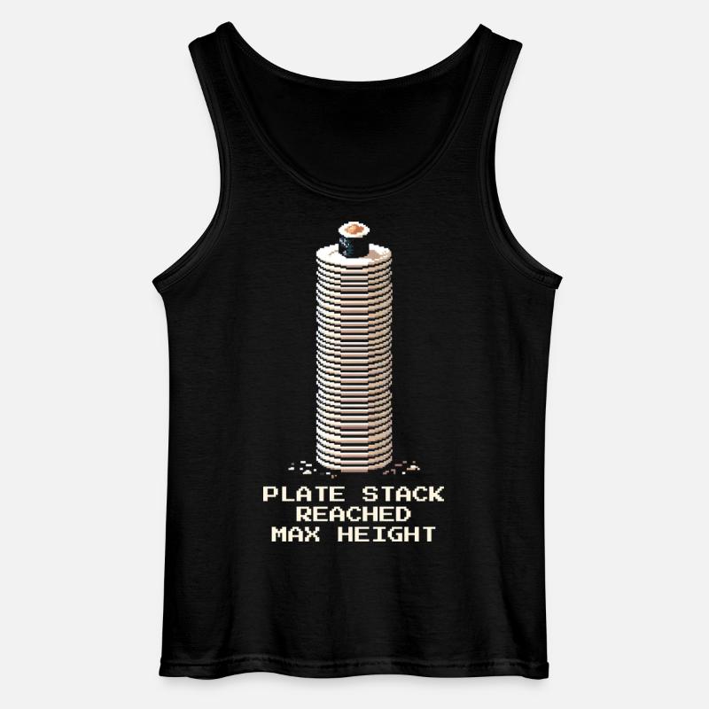 Plate Stack Maximum | Running Sushi - Gildan Men’s Tank Top - black