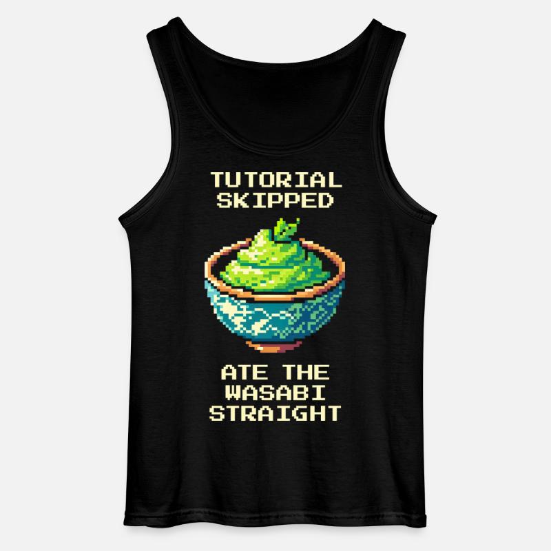 Tutorial übersprungen | Wasabi pur gegessen - Gildan Männer Tank Top - Schwarz