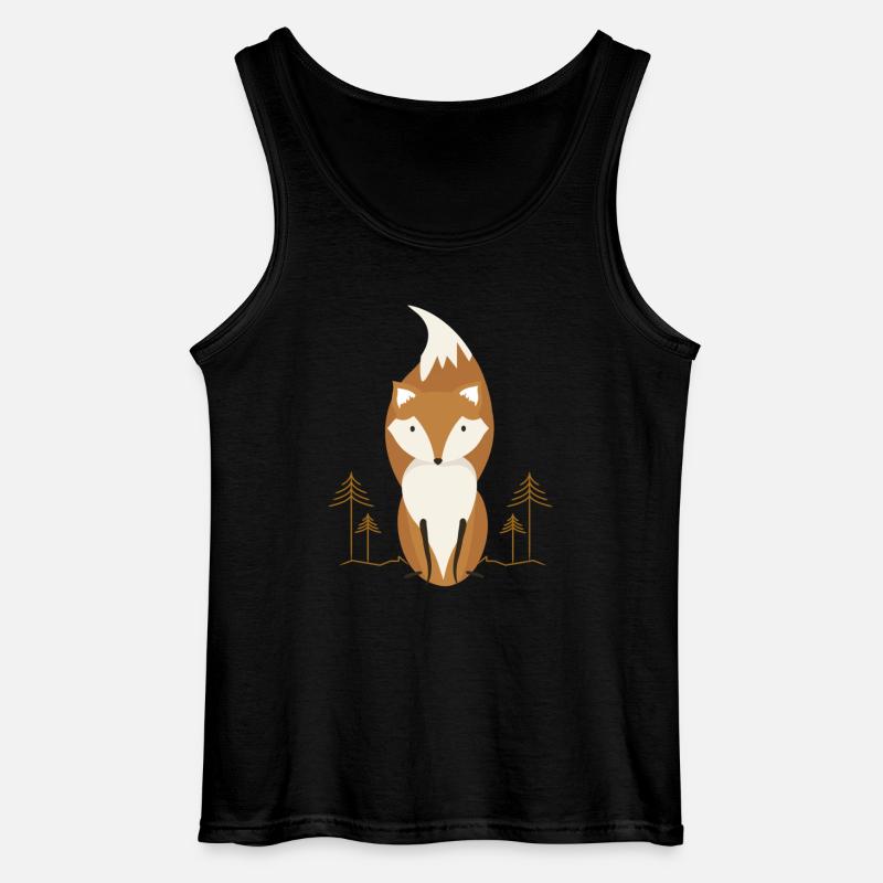 Fuchs - Gildan Männer Tank Top - Schwarz