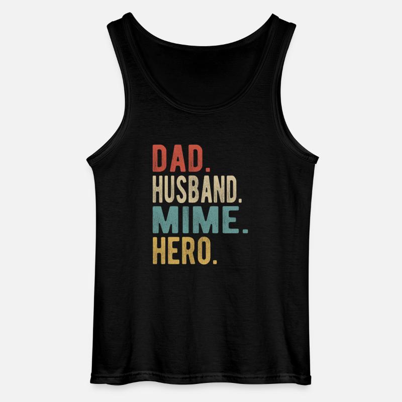 Pantomime Papa Ehemann Held - Gildan Männer Tank Top - Schwarz