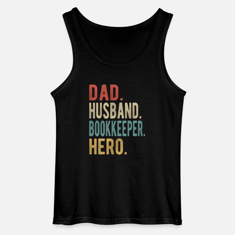 Buchhalter Papa Ehemann Held - Gildan Männer Tank Top - Schwarz