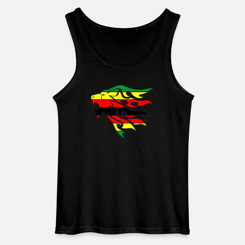 Simbabwe-Flagge Löwe - Gildan Männer Tank Top - Schwarz