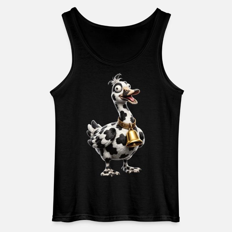 Lustiges Mischgans-Kuh-Muster - Gildan Männer Tank Top - Schwarz